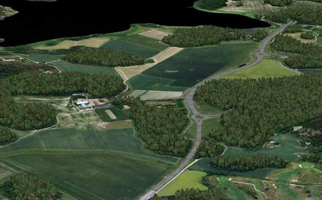 Dagvattendamm Luftutbytesstation Figur 17.12 Illustration av trafikplatsens cirkulationsplatserna på väg 261.