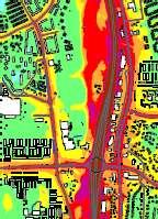 den ekvivalenta ljudnivån når upp till 85 dba i den östra delen av planområdet, utefter E4. Stockholmsåsens höjdformation fungerar dock som en bullervall och skyddar resterande delen av Vilundaparken.