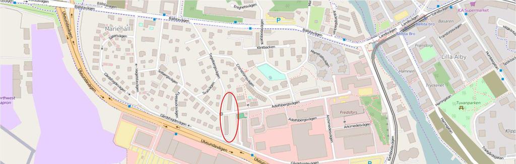 1.7 Området och planerad bebyggelse Fastigheterna Betongblandaren 14 och Fullblodet 9 ligger i området Mariehäll i Stockholm. I området finns främst flerbostadshus och handel.
