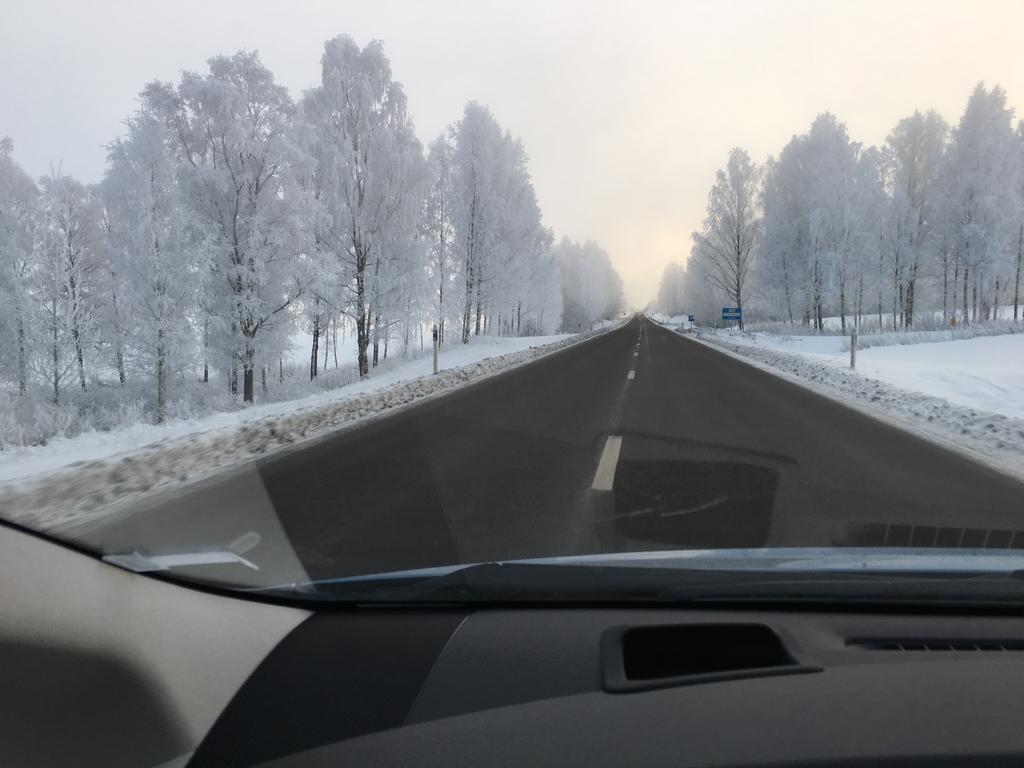 Full rulle och raka rör var det som gällde! Både för Kent och rallyförarna. Vägen gick genom ett sagoland! (Foto: förf.