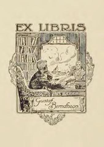 ) på titelbladet, Gustaf Bernströms guldpressade pärmexlibris och Gustaf H. J. Dahls exlibris. *12500 Collijn Sveriges bibliografi 1600-talet 633. Krok Svensk botanisk litteratur 1.