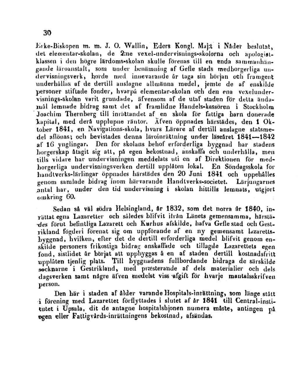 30 Erke-Biskopen m. m. J. O. Wallin, Eders Kongl.
