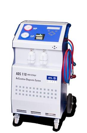 110: Den kompakta och helt automatiska maskinen AVL DiTEST ADS 110 kommer i R134a eller