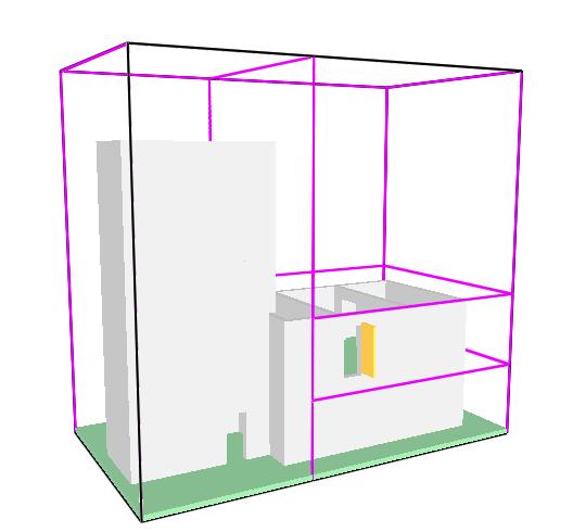 Geometri Nedan presenteras, med hjälp av visualisering i Smokeview, hur respektive deltagare byggde upp geometrin.