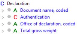Tullagerdeklarationen bygger på WCOs XML-schema som kallas Declaration.