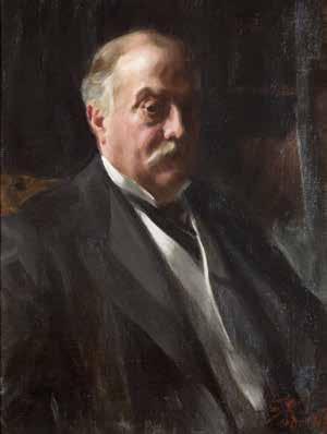 Norrlands nations inspektorsporträtt av Harald Hjärne är utfört av Anders Zorn. Fotograf: Mikael Wallerstedt.