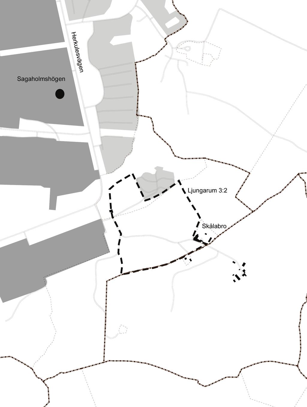 4 ARKEOLOGISK RAPPORT 2006:59 figur 1. Utdrag ur digitala ekonomiska kartan (7E 01). Skala 1:10 000.