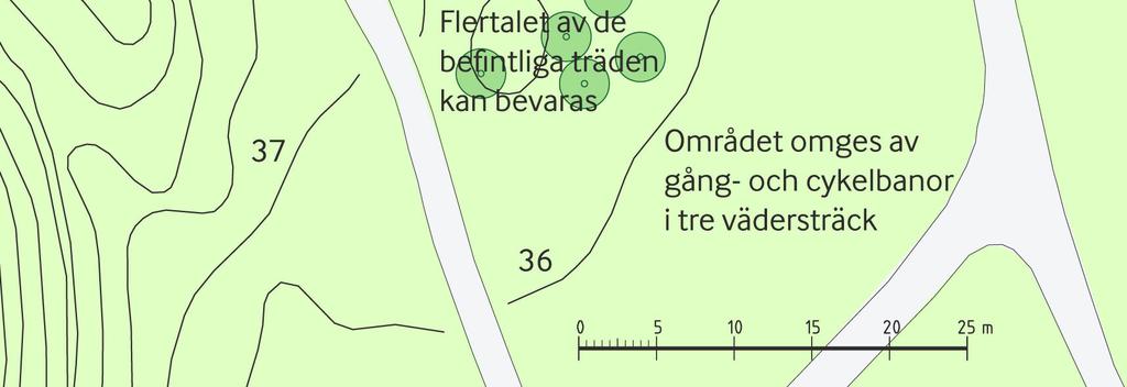 Angöring sker från Kanslervägen och tillfarten är dimensionerad för färdtjänstbil.