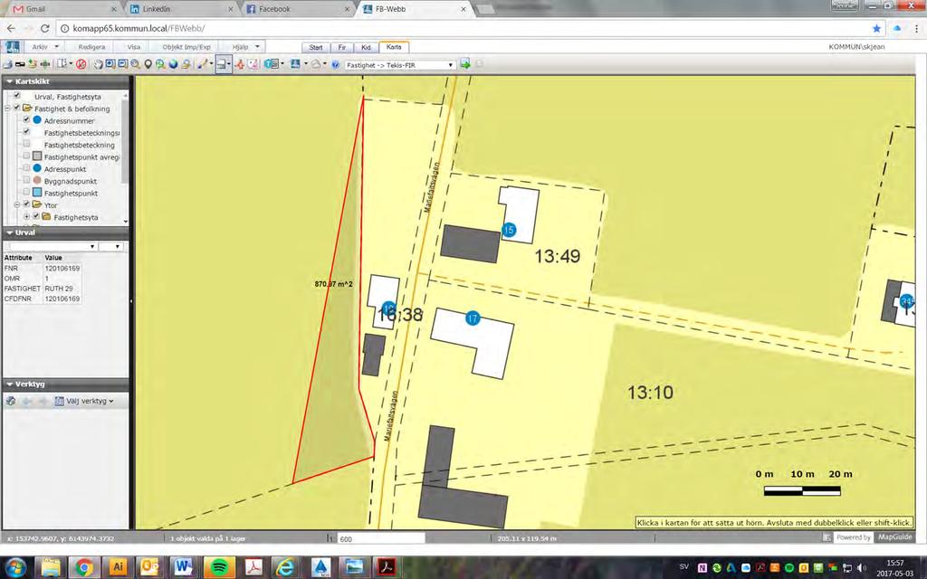 närboende till fastigheten Almaröd 4:15 vill förvärva del av fastigheten för att utöka sin egen tomt.