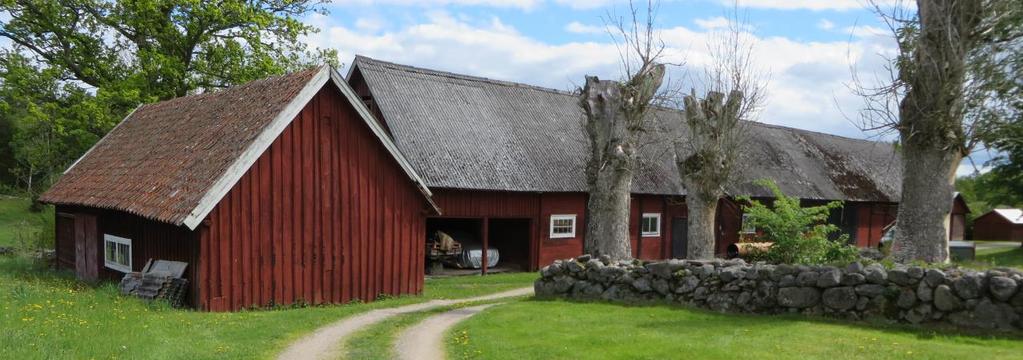 Gårdens äldre och yngre ladugårdar, byggda i skiftesverk,