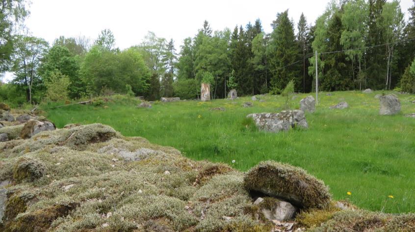 De resta stenarna mitt på åkern tillkom också av denna