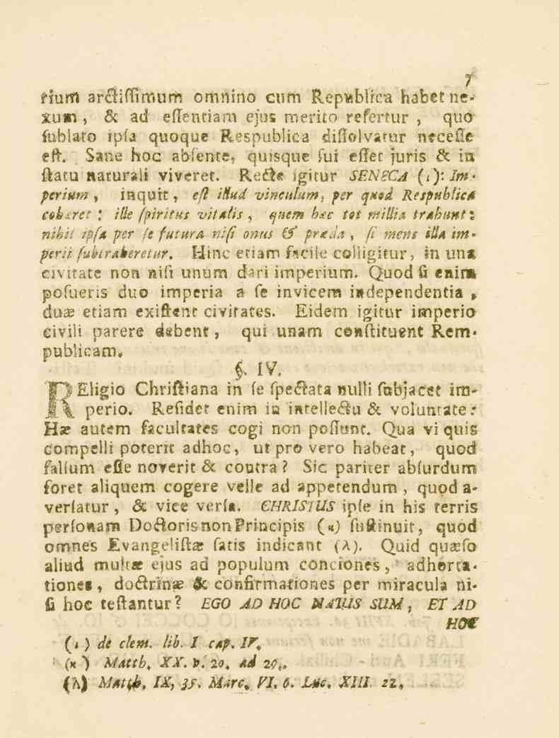 7 i-mssi arcvifftmum omnino cum RepNblica habetnexum, 6i ad eftentiam ejufi rnerito refertur, quo lub.ato ipla quoque R?Bpub!ica äillolvatur neceke eft. Sane boc ablente, quisque ful efter juris ö.