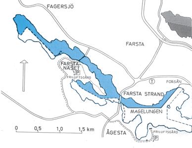 Magelungen Redskap: 10 redskap varav max 5 st mjärdar, resten håvar. Färdväg: Nynäsvägen, sväng av mot Ågesta. Telekarta sid 70.