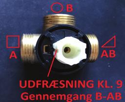 Position: : ( )-(Δ) : ( )-(Δ) : ( )-(Δ) : ( )-(Δ) : ( )-(Δ) Inställning av ESE ventil och motorventil Shuntventiler/blandningsventiler: Motor mot vänster rine Värme Värme retur rine Värme retur