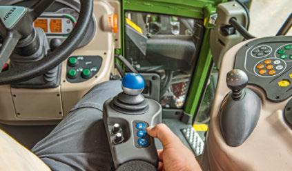 Alla dessa fördelar er di sammantaet en optimerad driftssäkerhet. Enkel drift Frontlastaren styrs smidit med den elektriska fyrvässpaken.