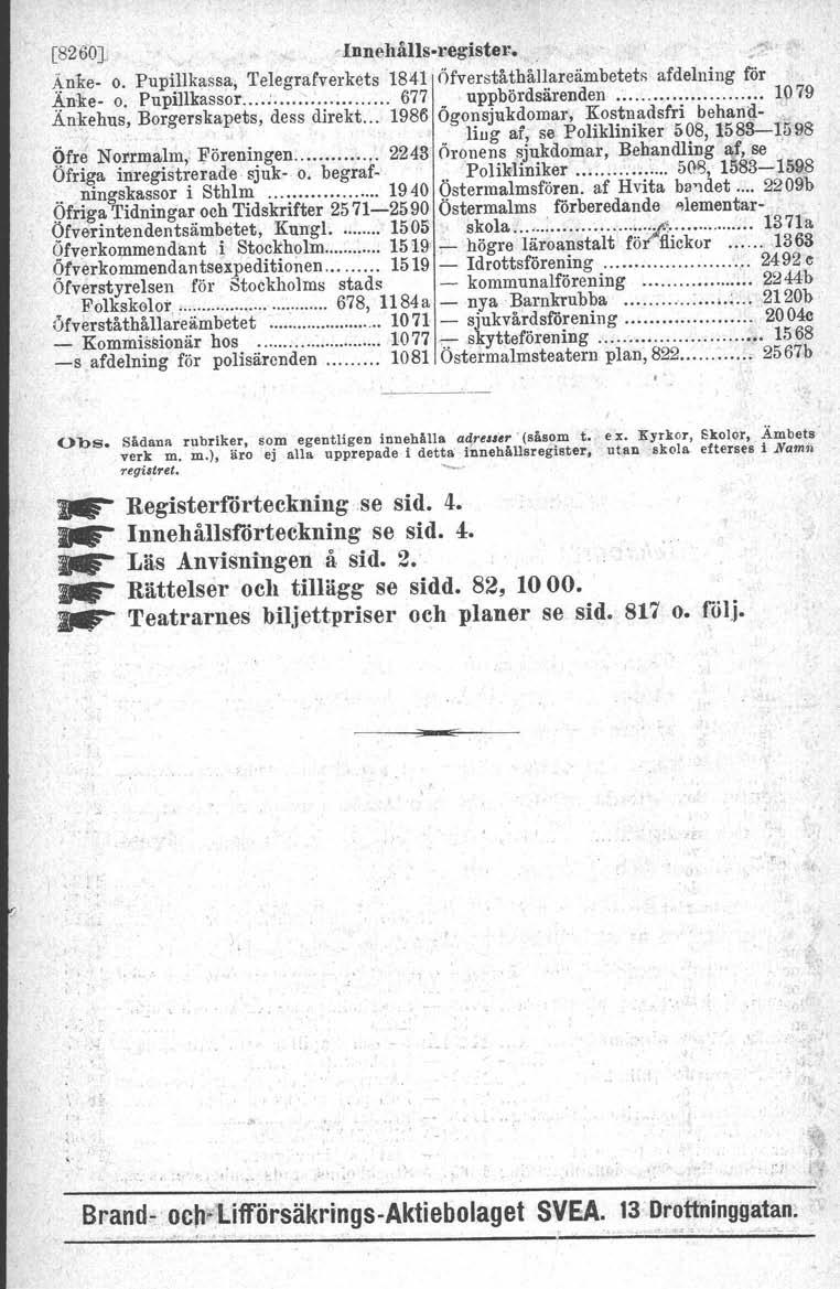 [82601 -Innehålfs-reglster ~nke- o. Pupillkassa, Telegrafverkets 1841 Öfverståthållareämbetets afdelning for 4.nke- o. Pupillkassor : 677.