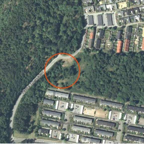 Sammanfattning Planens syfte och förutsättningar Planområdet ligger i ett skogsparti nordväst om bostadsområdet Norumsgärde i Tuve.