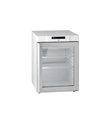 GRAM COMPACT - Exponerings skåp :: 9 COMPACT KG 210 RG 3W - Kylskåp - Underbänk skåp Högerhängd dörr, lås, integrerat ljus, 3 vita trådhyllor. Utvändigt: Rostfritt.