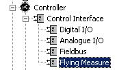 3. Produktbeskrivning 3.5.15 Flygande mätning Med den här funktionen kan lägesärvärdet sparas på stigande eller fallande flank av digital ingång DIN9. Detta lägesärvärde kan sedan avläsas t.ex.