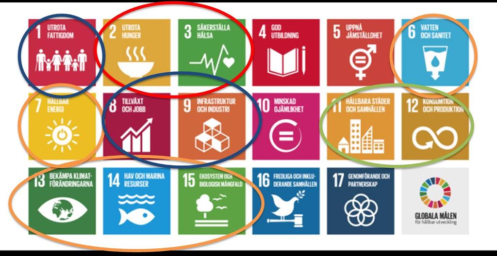 Mat centralt för SDG s* och