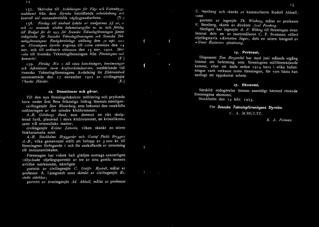 Förslag N:o 2 till vissa beteckningar, benämningar och definitioner inom kraftverksindustrien, meddelande vid Svenska Teknologföreningens Avdelning för Elektroteknik sammanträde den 17 november 1922