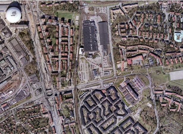 Svenska Bostäder har sökt markanvisning av ett smalt område söder om Sofielundsvägen.