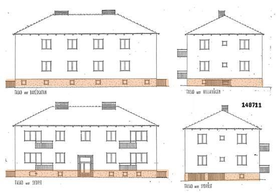 Illustration av den befintliga byggnaden innan ombyggnationen år 2008.