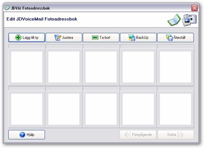 Fotoadressboken För att göra det enkelt för personen som använder JDVoiceMail,