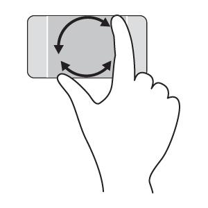 Stänga en app Placera tre fingrar i mitten av styrplattezonen och dra fingrarna ända