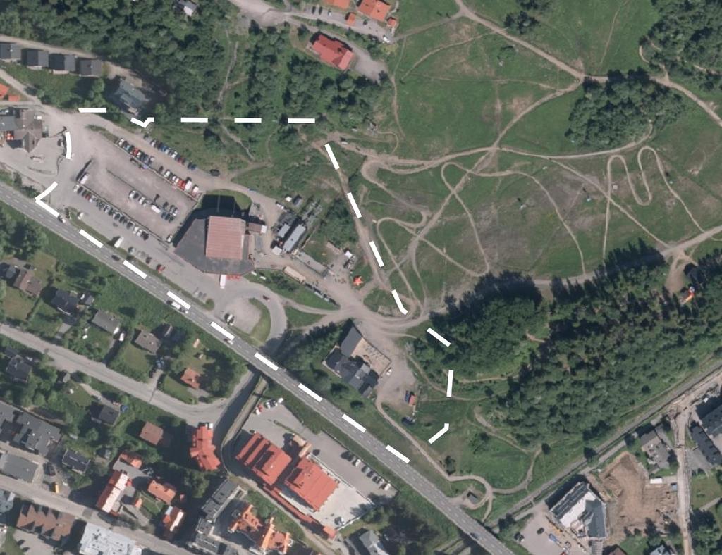 3 Områdesbeskrivning och planerad byggnation Detaljplanområdet ligger norr om väg E14 vid Åre kabinbana. Området sträcker sig ca 100 m väst om kabinbanehuset och ca 200 m öst (se figur 4.1).