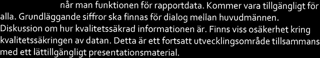 Detta är ett fortsatt utvecklingsområde tillsammans med ett lätti I I gä n g I i gt prese ntationsmateria l.
