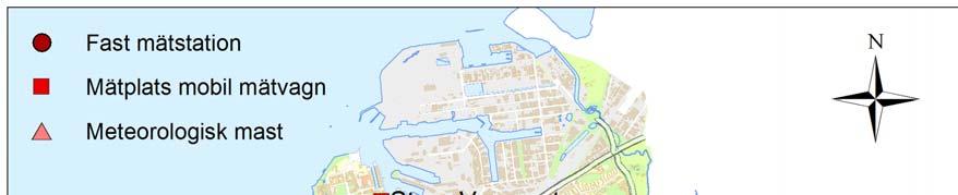 Bilaga 3 Mätstationer och mätplatsbeskrivningar Luftkvaliteten i Malmö 2017 Karta över Malmö stads fasta och