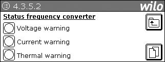 0 10.0 0,0 60 0,0 60 CCe FO-parameter (sida 2 av 2) * Inställning av spänningsområde för de analoga utgångarna till e-pumparna f Sensorfel [Hz] 0,0 80.0 100.