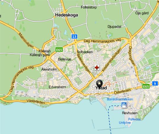 2. Läge - tillgänglighet Ystad Kommun har i sin handelsutredning fastslagit att man skall verka för att främja etableringar av volymhandel i området kring Dragongatan.