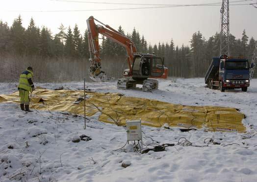 Fig. 5. Undersökningen genomfördes under vintriga förhållanden med snö och minusgrader.