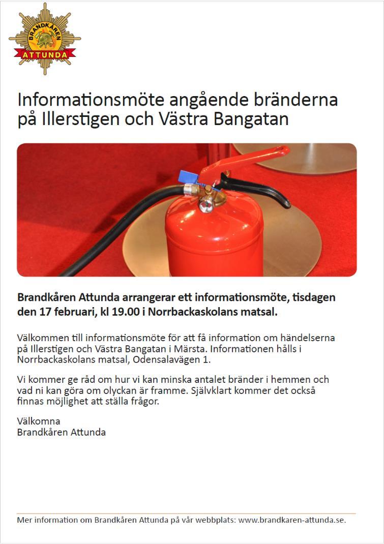 8 Affischer och annonser När Brandkåren Attunda går ut med