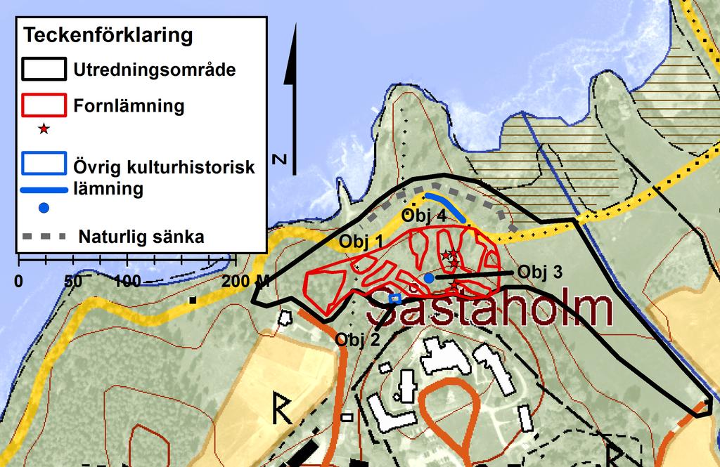 Utredningens resultat Den östra delen av området utgjordes av plan åkermark utmed ett mindre vattendrag som idag är utdikat och sträcker sig rakt ner mot Vallentunasjön i norr.
