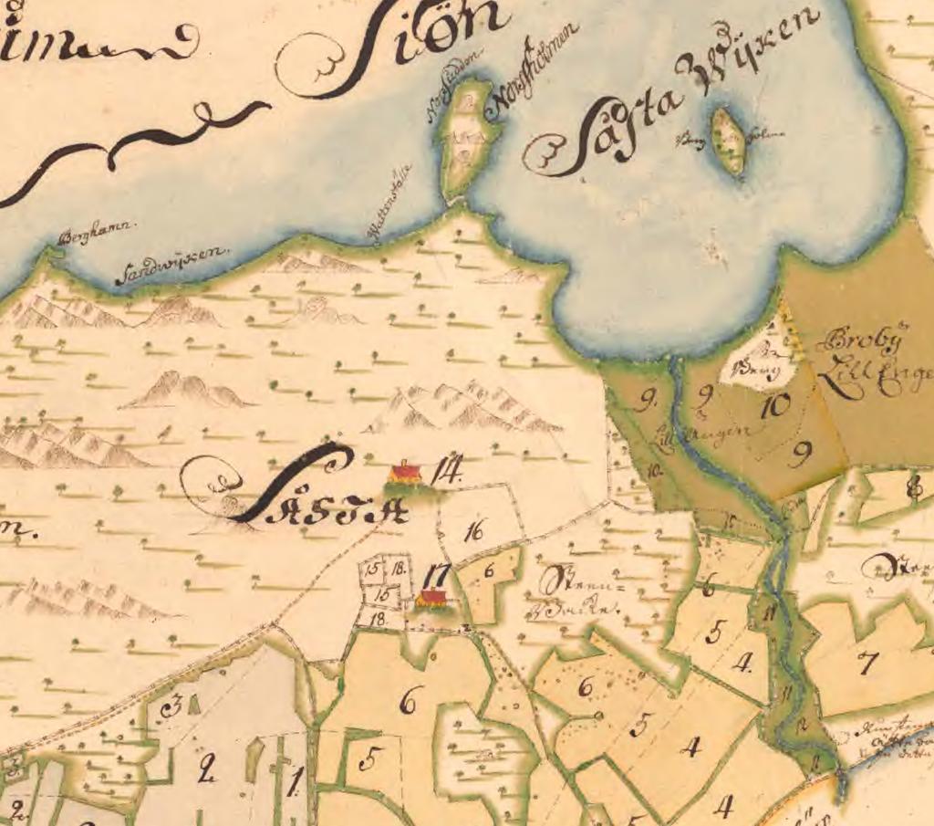 En genomgång av äldre, historiska kartor speglar bebyggelsens utveckling vid Såsta och markanvändningen inom det aktuella utredningsområdet.