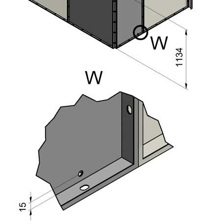 First mark out where the spray booth should be located and start with one of the inner walls. Check the drawing for information on what size the sections are.