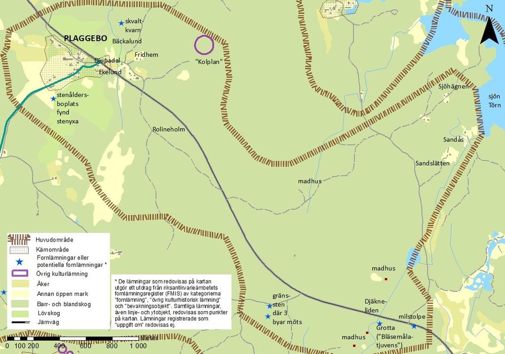 Klass 1 Lyckebåns vägar: Skjutssystemet, med bevarad skylt samt skriftligt avtal. Milsten. Skogslandets jordbruk: Bebyggelsen är orienterad längs med vägarna.