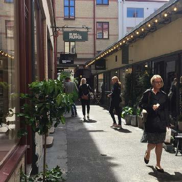 VICTORIAPASSAGEN Områdets mindre lokaler är placerade i Skanstorgspassagen som korsar kvarterets gård och förbinder de båda torgrummen.