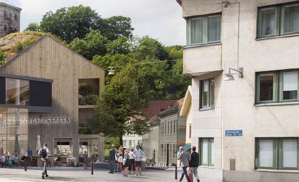 7 VY FRÅN ÖSTER Det nya kvarteret bildar länken mellan Haga och Linné och förenar stadsdelarna.