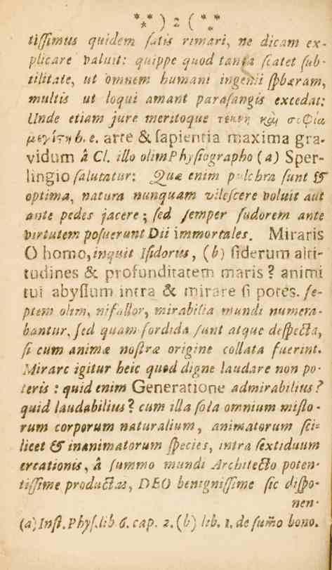 -- _/ o*>» /. * '. * * * tiffmtu quidem fatis rtmari, ne dicam ex~ plicare _7H////<- quippe quod tanta fcatet fub" tifitate, /<i l?^/«e».
