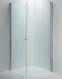 Dusch INR Vid duschhörna som tillval, kontrollera vilka mått som fungerar i ditt duschutrymme. Josephine 780 mm svängbar skärmvägg, profil i blank aluminium, höjd 2000 mm.