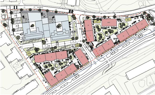 PM 4 Utförd mätning Uppmätning av vibrationer i marken har gjorts vid tre mätpunkter inom planområdet ca 8-10 meter från Bifrostgatan.