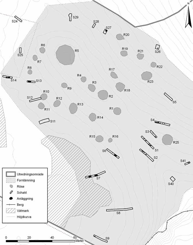 Rösen och boplats mellan berg och våtmark 13 Figur 7.
