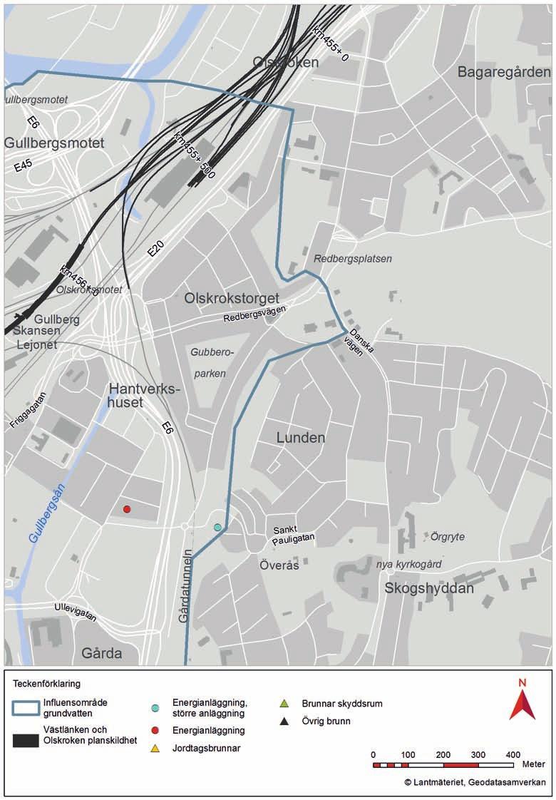 8.3.2 Olskroken I Olskroken förekommer inom influensområdet ett mycket begränsat antal energianläggningar, se figur 8.11.