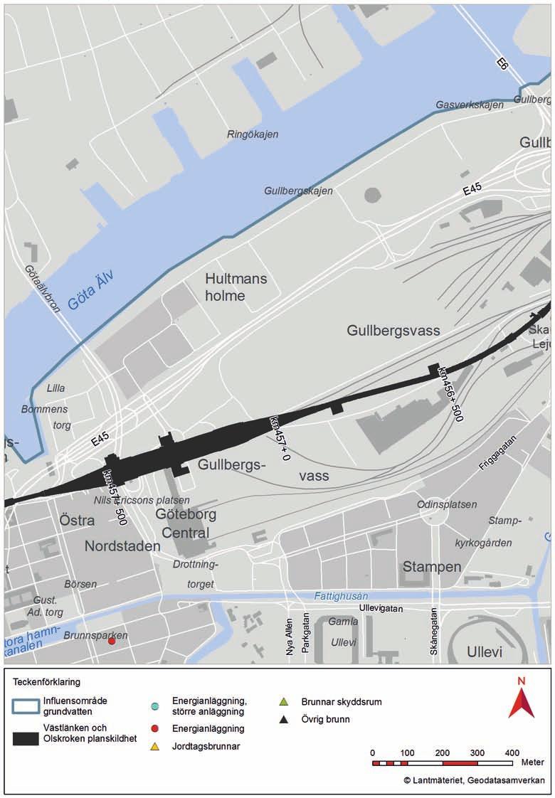 8.3.3 Gullbergsvass - Nordstaden Inom området har endast en anläggning inventerats (vid Brunnsparken), se figur 8.12.