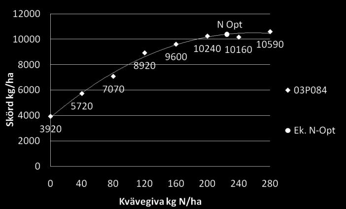 5 124 kg N 31 kg N 4 8 12 16 2 24 28 Kvävegiva kg N/ha Stadium 57 12/6