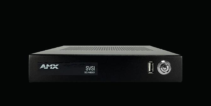 A/V ÖVER IP AMX NMX-NVR-N6123 AMX SC-N8001 AMX A/V över IP, forts. AMX 842-00021 NMX-SFP-SM 10-gbps SFP-fibertransceivermodul för Cisco-switchar, dubbla LC-kontakter, upp till 10 km A p.p.f AMX 840-00037 NMX-WP-N1511 Windowing Processor, kompatibel med N1000 encoder och decoder.
